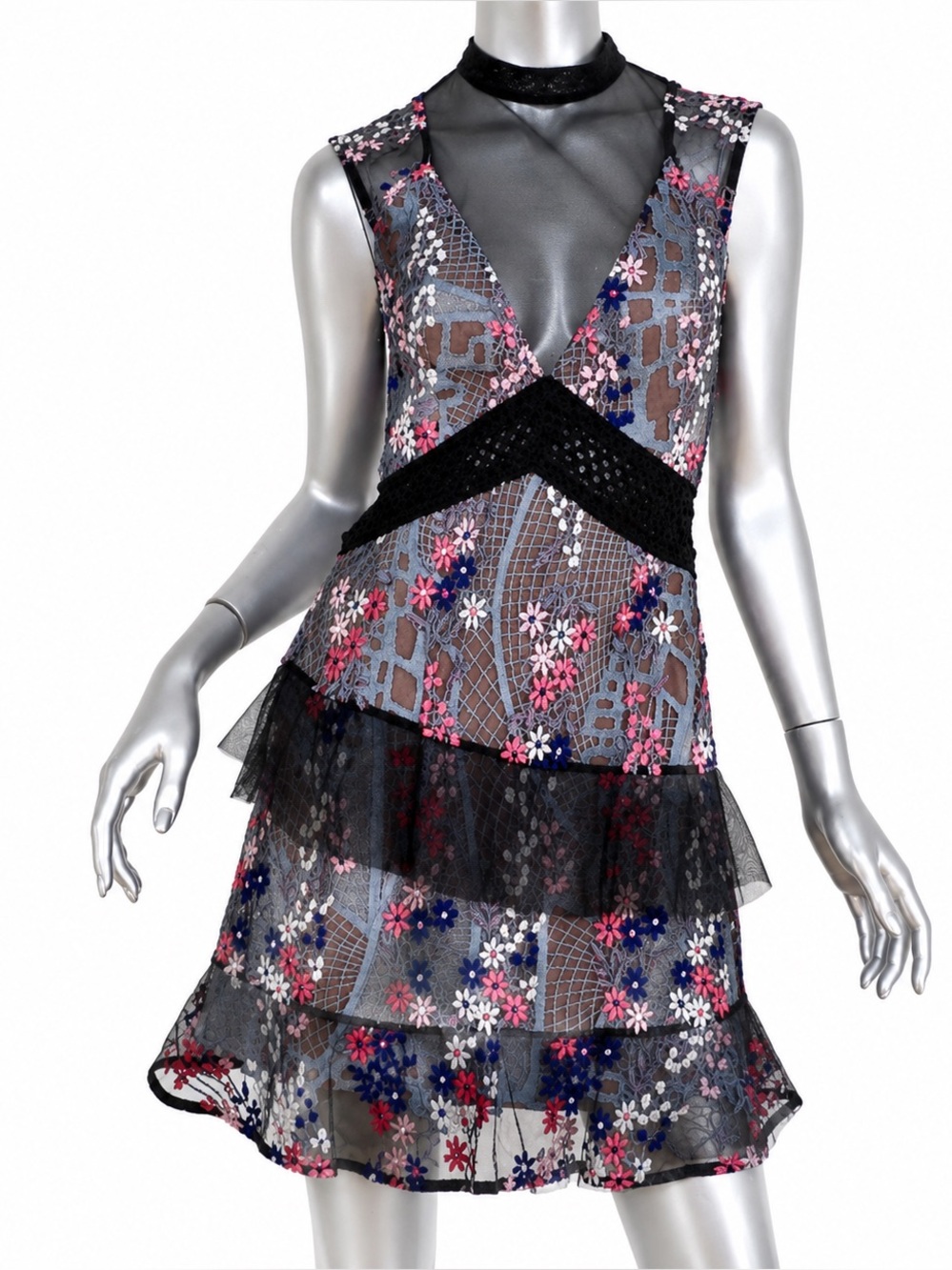 Self-Portrait Multicolor Floral Dress